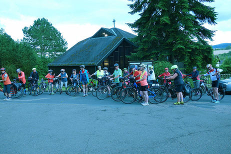 Fahrradpilgergruppe zu Gast in St. Elisabeth, Bad Emstal-Merxhausen